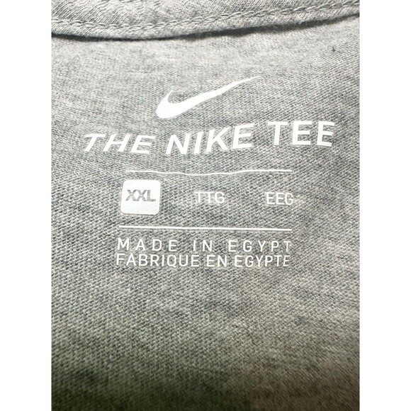 Nike Sportswear Allover Gray Basketball Green Swoosh Logo T-Shirt Men's XXL - Picture 4 of 8